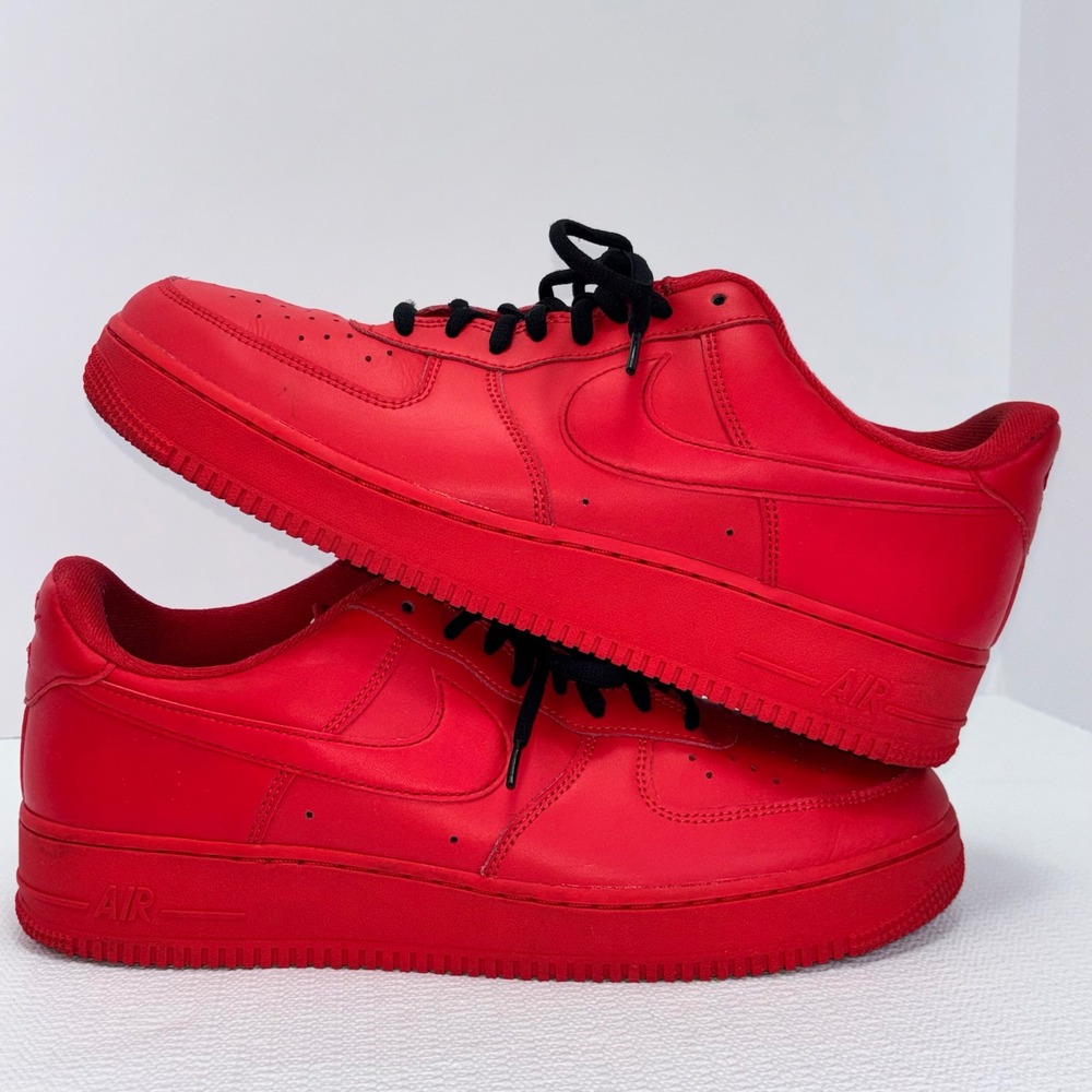 Nike Air‎ Force 1 02/03/21 Red Sneakers Shoes Men's Size 12 CW6999-600